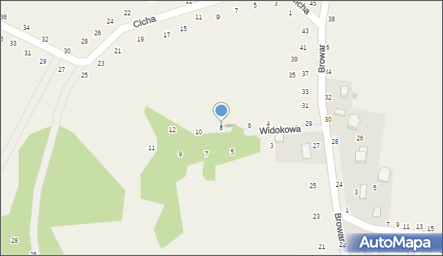 Będkowice, Widokowa, 8, mapa Będkowice