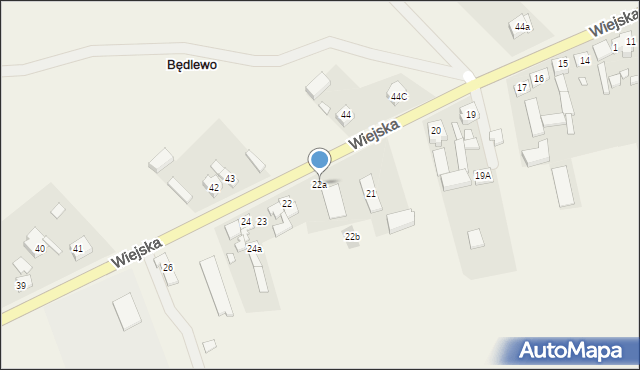 Będlewo, Wiejska, 22a, mapa Będlewo