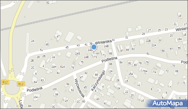 Biała Podlaska, Winiarska, 24C, mapa Białej Podlaskiej