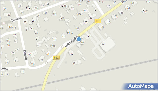 Biała Podlaska, Witoroska, 88, mapa Białej Podlaskiej