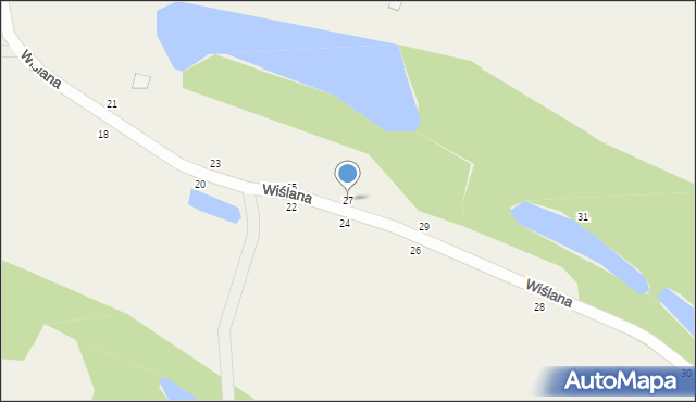 Białobrzegi, Wiślana, 27, mapa Białobrzegi