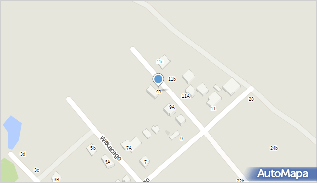 Białogard, Witkacego Stanisława, 9B, mapa Białogard