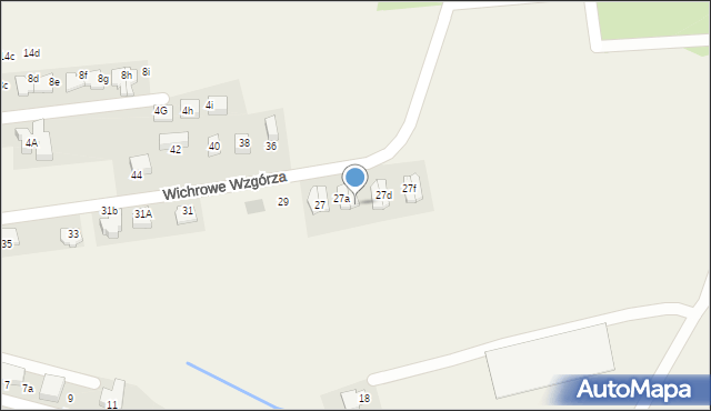 Bibice, Wichrowe Wzgórza, 27b, mapa Bibice