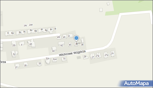 Bibice, Wichrowe Wzgórza, 38, mapa Bibice