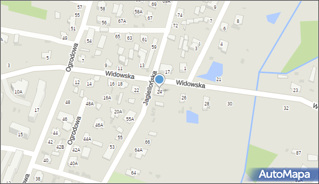 Bielsk Podlaski, Widowska, 24, mapa Bielsk Podlaski