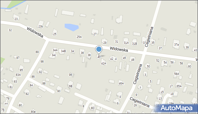 Bielsk Podlaski, Widowska, 40, mapa Bielsk Podlaski