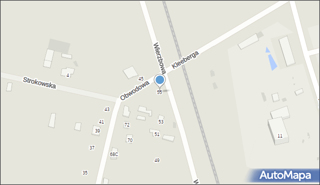 Bielsk Podlaski, Wierzbowa, 55, mapa Bielsk Podlaski