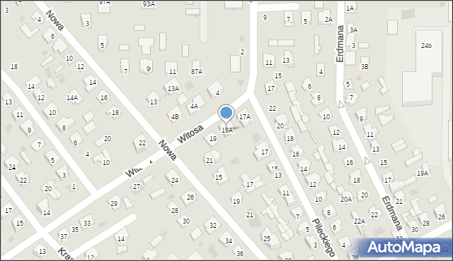 Bielsk Podlaski, Witosa Wincentego, 19A, mapa Bielsk Podlaski