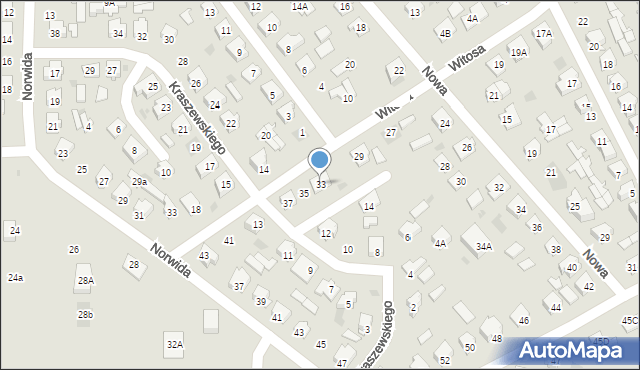 Bielsk Podlaski, Witosa Wincentego, 33, mapa Bielsk Podlaski