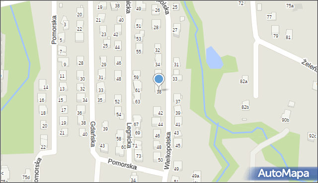 Bielsko-Biała, Wielkopolska, 38, mapa Bielsko-Białej