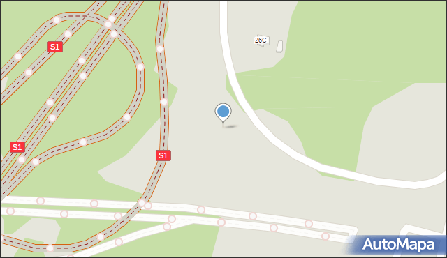 Bielsko-Biała, Witosa Wincentego, 119c, mapa Bielsko-Białej