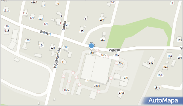 Bielsko-Biała, Witosa Wincentego, 168, mapa Bielsko-Białej