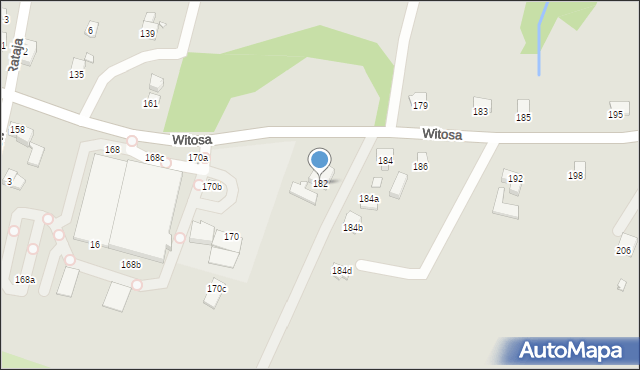 Bielsko-Biała, Witosa Wincentego, 182, mapa Bielsko-Białej