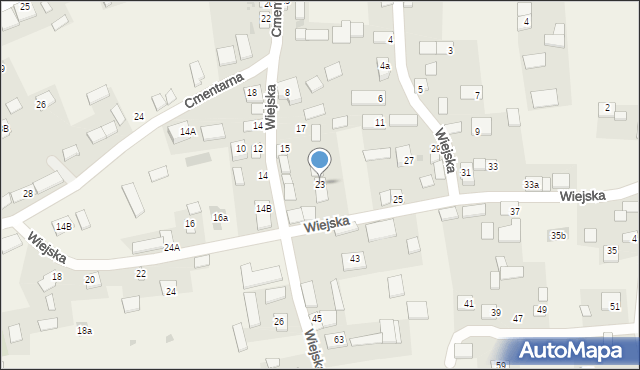 Biskupice, Wiejska, 23, mapa Biskupice