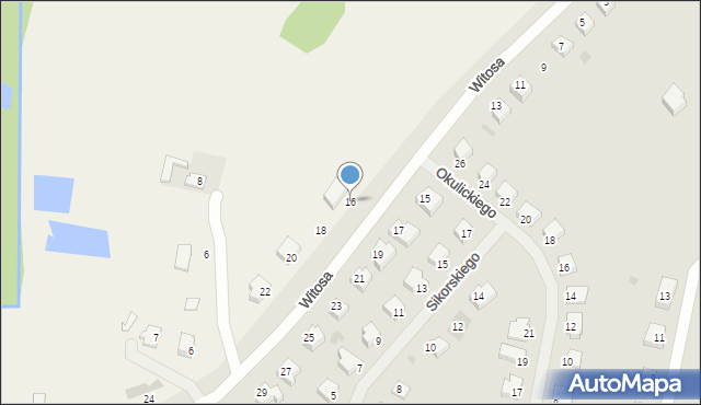 Biskupiec, Witosa Wincentego, 16, mapa Biskupiec