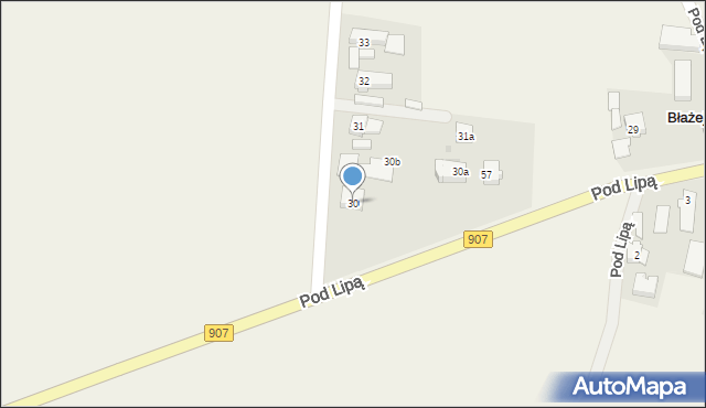 Błażejowice, Wiejska, 30, mapa Błażejowice