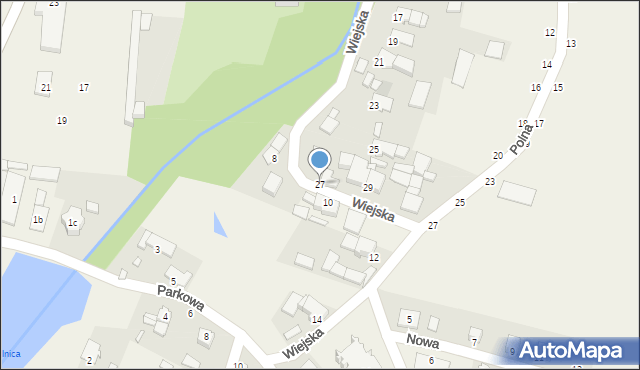 Błotnica Strzelecka, Wiejska, 27, mapa Błotnica Strzelecka