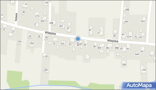 Bluszczów, Wiejska, 34, mapa Bluszczów