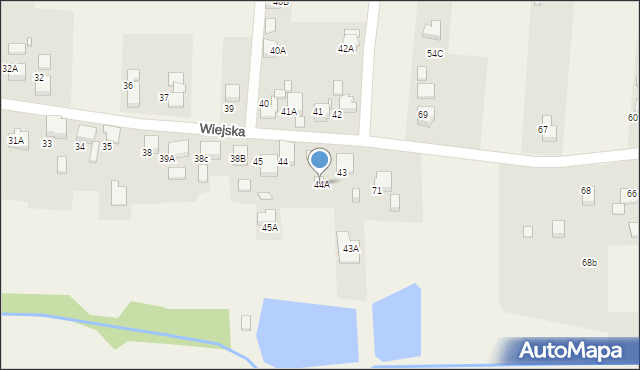 Bluszczów, Wiejska, 44A, mapa Bluszczów