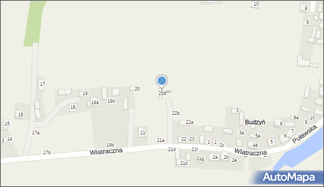 Bobrowniki, Wiatraczna, 21b, mapa Bobrowniki