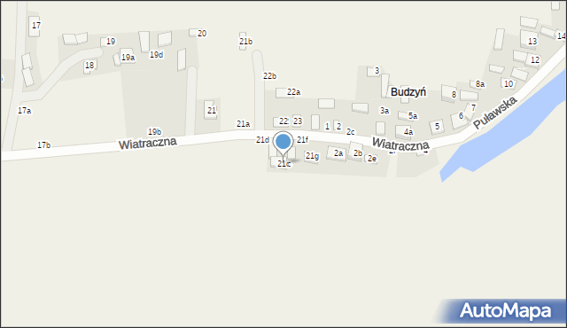 Bobrowniki, Wiatraczna, 21c, mapa Bobrowniki