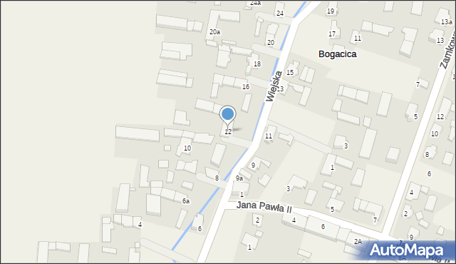 Bogacica, Wiejska, 12, mapa Bogacica