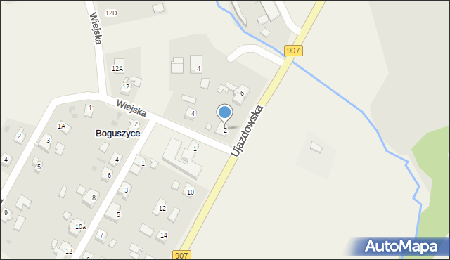 Boguszyce, Wiejska, 2, mapa Boguszyce