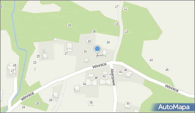 Bolechowice, Winnica, 37, mapa Bolechowice