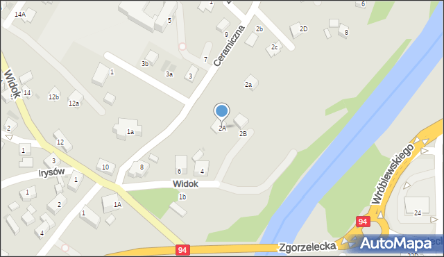 Bolesławiec, Widok, 2A, mapa Bolesławca