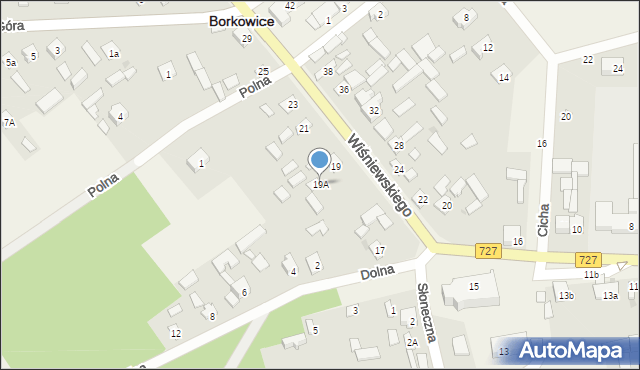 Borkowice, Wiśniewskiego Jana, ks., 19A, mapa Borkowice