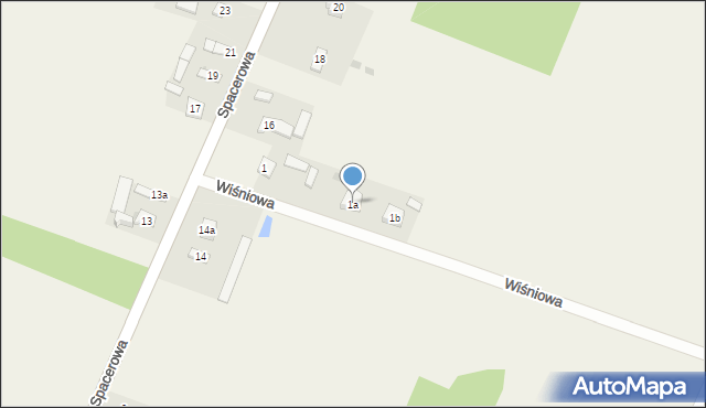 Borkowice, Wiśniowa, 1a, mapa Borkowice