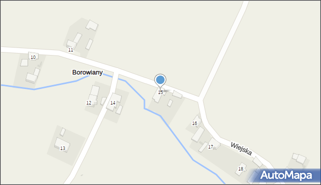 Borowiany, Wiejska, 15, mapa Borowiany