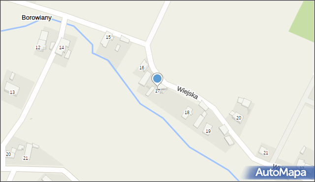 Borowiany, Wiejska, 17, mapa Borowiany