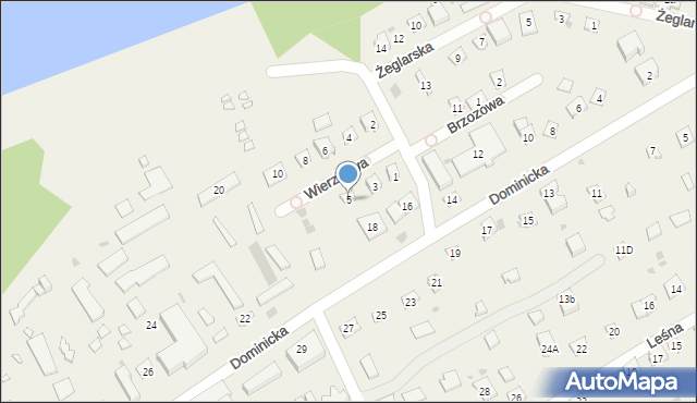 Boszkowo-Letnisko, Wierzbowa, 5, mapa Boszkowo-Letnisko