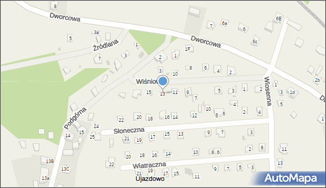 Boszkowo-Letnisko, Wiśniowa, 13, mapa Boszkowo-Letnisko