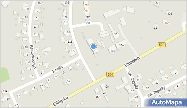 Braniewo, Wileńska, 23, mapa Braniewo