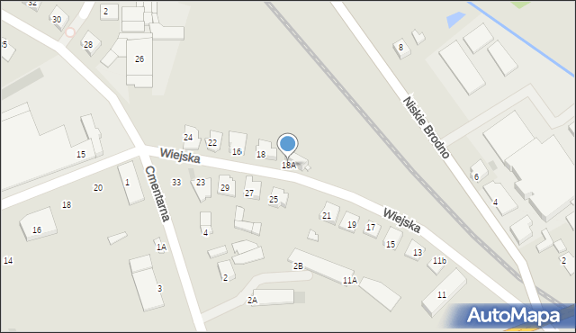 Brodnica, Wiejska, 18A, mapa Brodnica