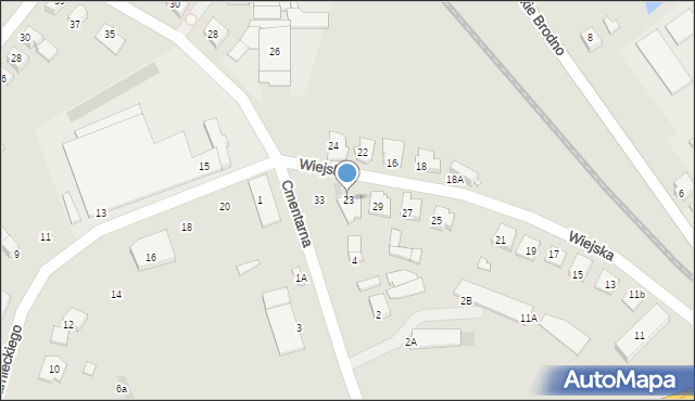 Brodnica, Wiejska, 23, mapa Brodnica