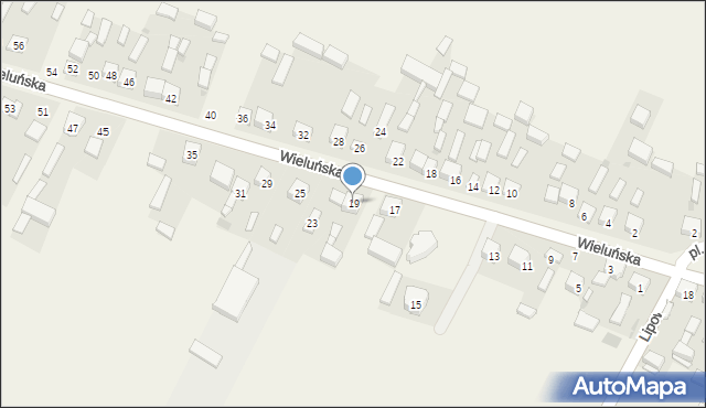 Brudzice, Wieluńska, 19, mapa Brudzice