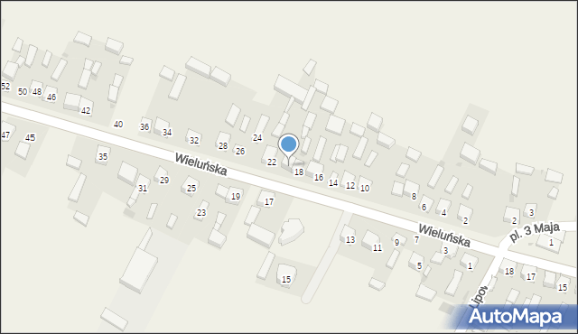 Brudzice, Wieluńska, 20, mapa Brudzice