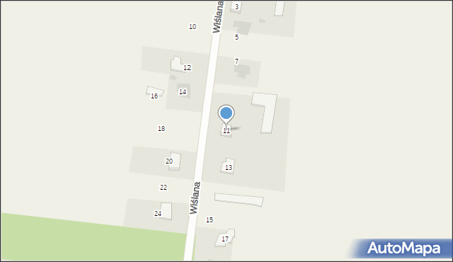 Brwilno, Wiślana, 11, mapa Brwilno