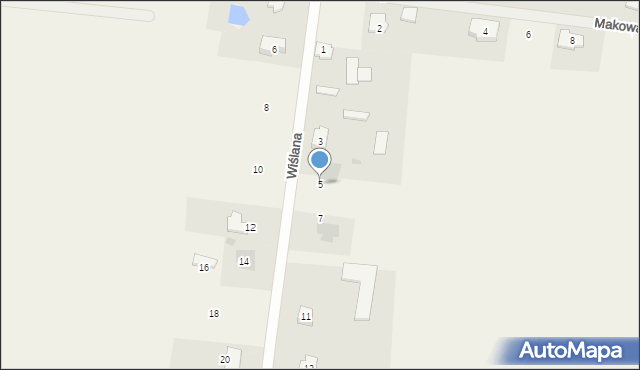 Brwilno, Wiślana, 5, mapa Brwilno