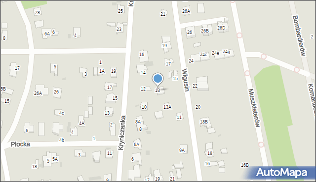 Brwinów, Wigusin, 13, mapa Brwinów