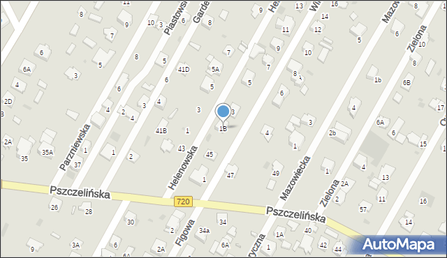 Brwinów, Wiktorska, 1B, mapa Brwinów