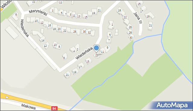 Brzeg, Wiedeńska, 13, mapa Brzeg