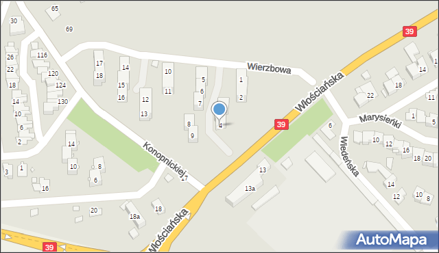 Brzeg, Wierzbowa, 4, mapa Brzeg