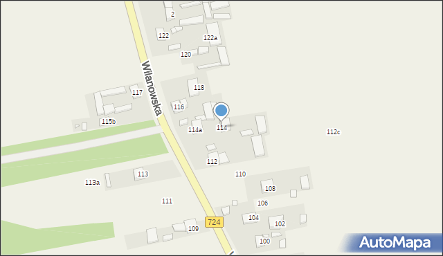 Brześce, Wilanowska, 114, mapa Brześce