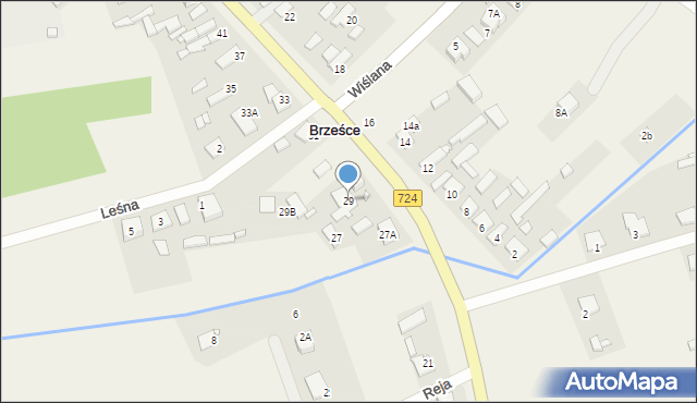 Brześce, Wilanowska, 29, mapa Brześce