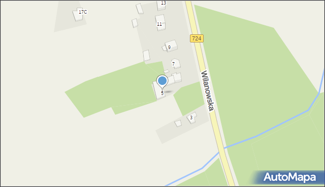 Brześce, Wilanowska, 5, mapa Brześce