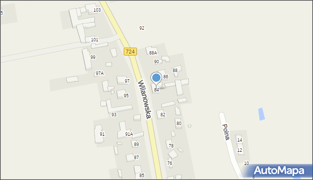 Brześce, Wilanowska, 84, mapa Brześce